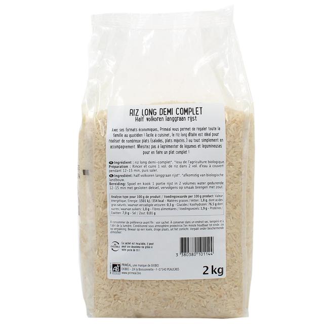 3380380101144 - Priméal - Riz long 1/2 complet bio