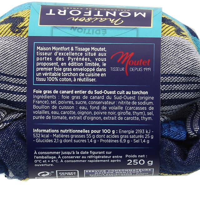 3104544111844 - Maison Montfort - Foie Gras de Canard Entier au Torchon