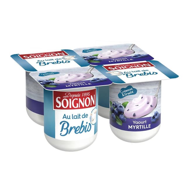 3523230053044 - Soignon - Brassé au lait de brebis myrtille 