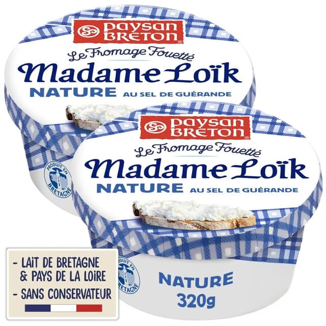 2050000423444 - Paysan Breton - Fromage fouetté Madame Loik nature au sel de Guérande