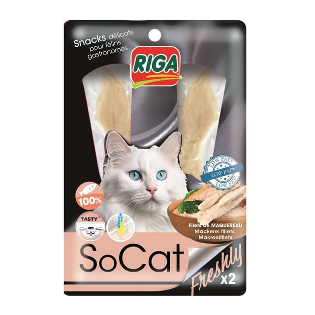 3166780064544 - Riga Socat - Filets de Maquereau Freshly - Friandise pour chat