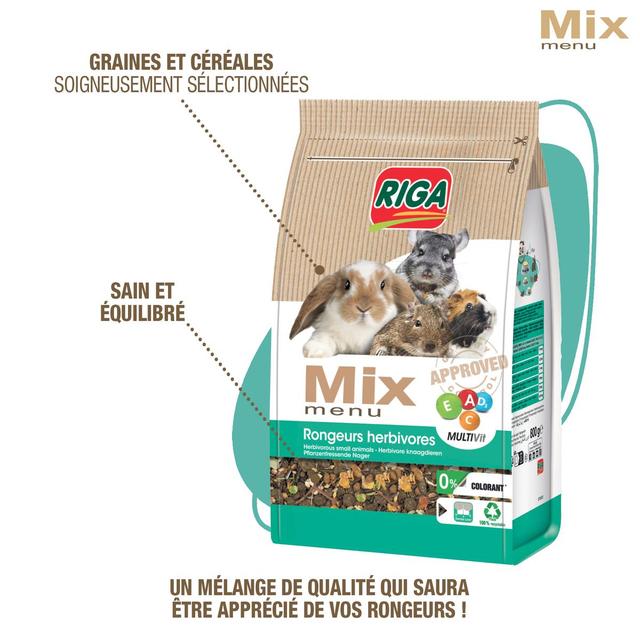 3166780065244 - Riga - Menu Mix pour Rongeur Herbivore