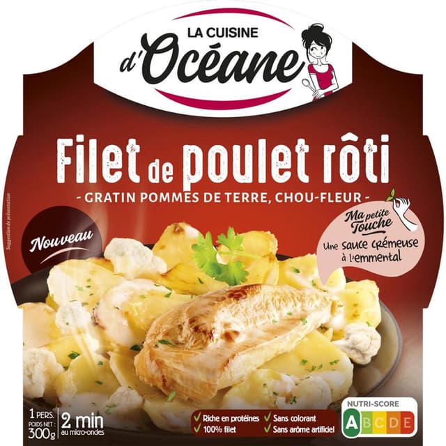 3188720005844 - La Cuisine d'Océane - Filet de poulet rôti gratin pommes de terre et chou fleur