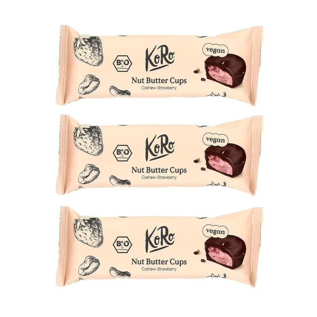 2050000416644 - Koro - Bouchées Nut butter cup Cajou et Fraise bio