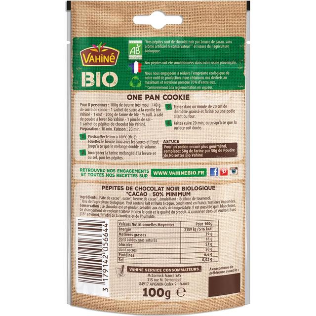 3179142056644 - Vahine - Pépites au chocolat noir bio