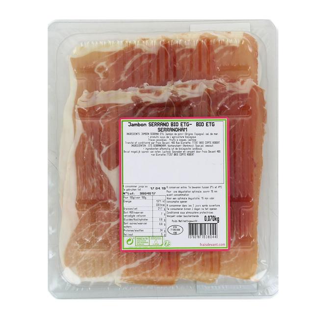 3760187538044 - Frais Devant - Jambon Serrano Bio