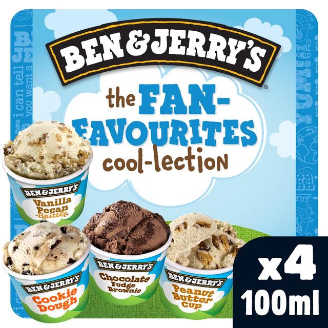 8711327318144 - Ben&Jerry's - Crème glacée Mix Fan-Favourites Cool-lection 4x100ml