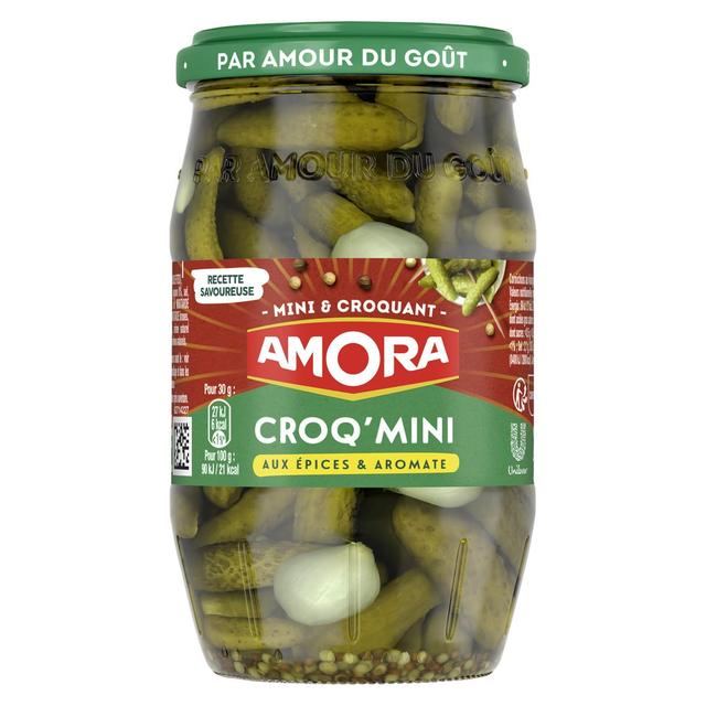 8720182748744 - Amora - Mini Cornichons aux 6 Epices et Aromates 