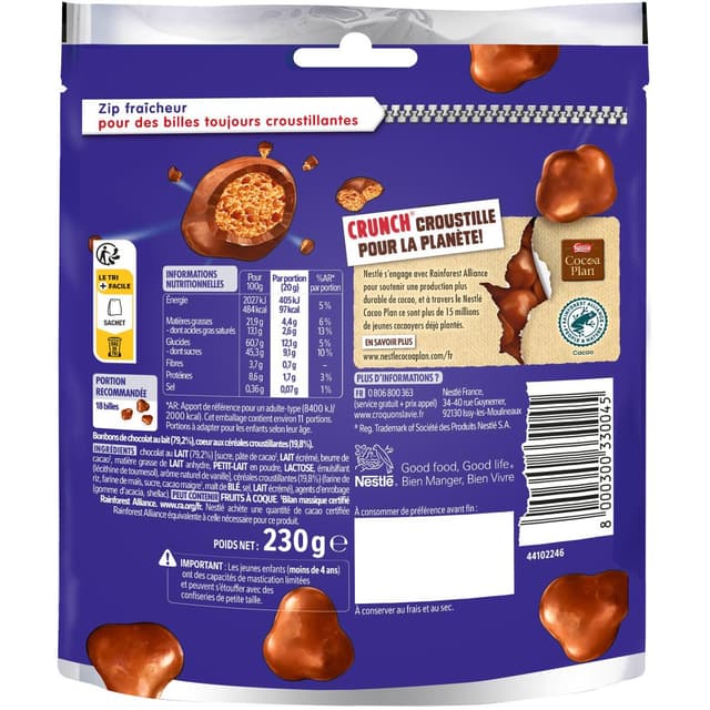 8000300330045 - Crunch - Billes de Chocolat au Lait 