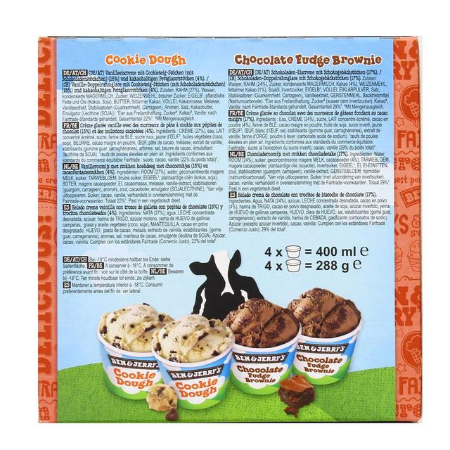 8711327321045 - Ben&Jerry's - Crème glacée Cookie & Brownie cool-lection 4x100ml
