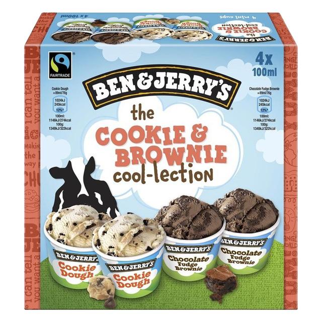 8711327321045 - Ben&Jerry's - Crème glacée Cookie & Brownie cool-lection 4x100ml