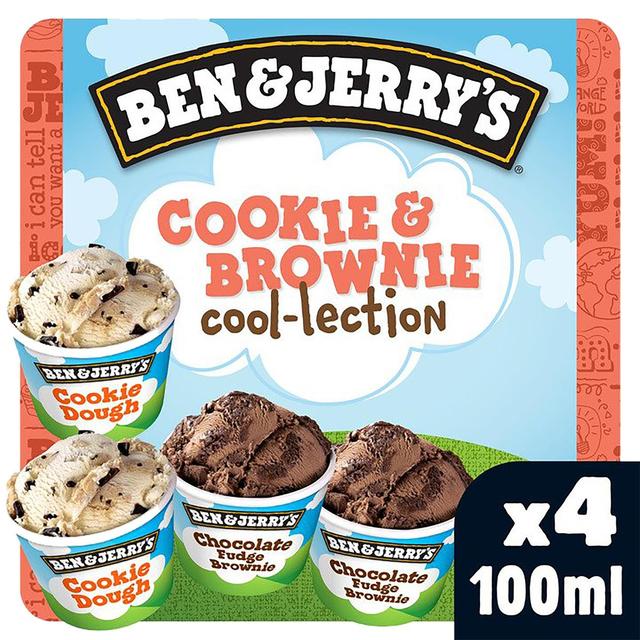 8711327321045 - Ben&Jerry's - Crème glacée Cookie & Brownie cool-lection 4x100ml