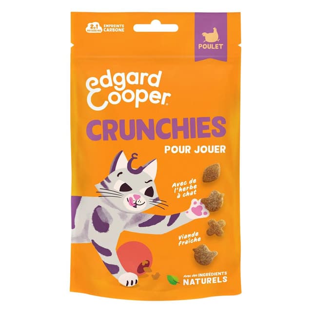 5404040801545 - Edgard Cooper - Crunchy Poulet Sans Céréales - Friandise pour chat 