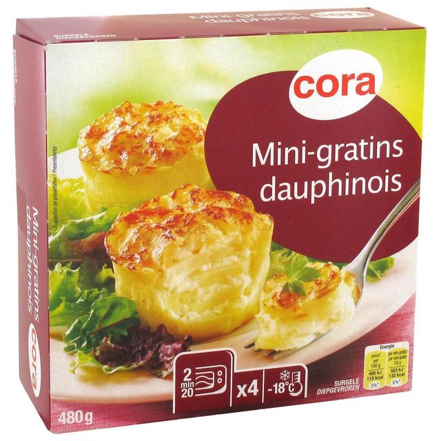 3257986911845 - Cora - 4 Mini Gratins Dauphinois 4x120g