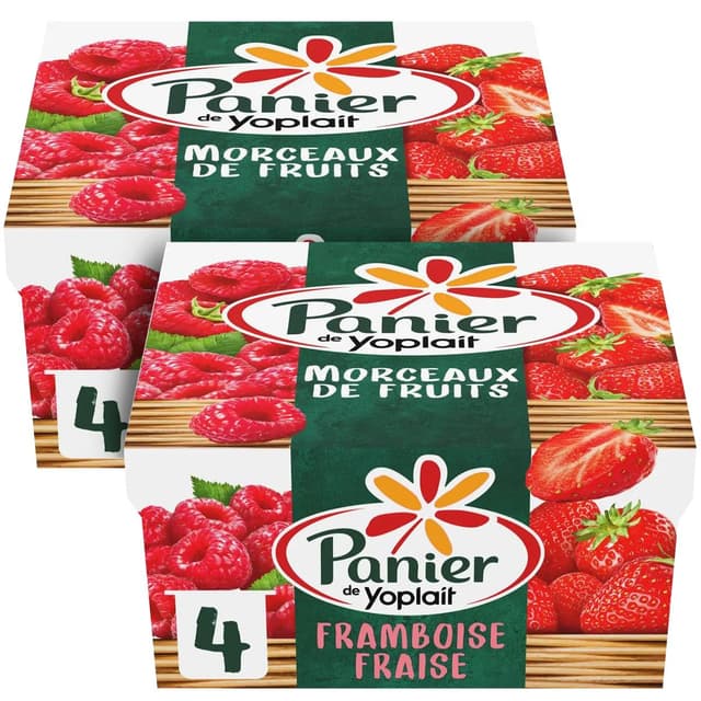 3329770086098 - Panier de Yoplait - Yaourts Fraise Framboise 