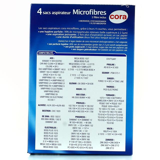 3257982204545 - Cora - Sacs aspirateur microfibres 99+- Tornado, Progress