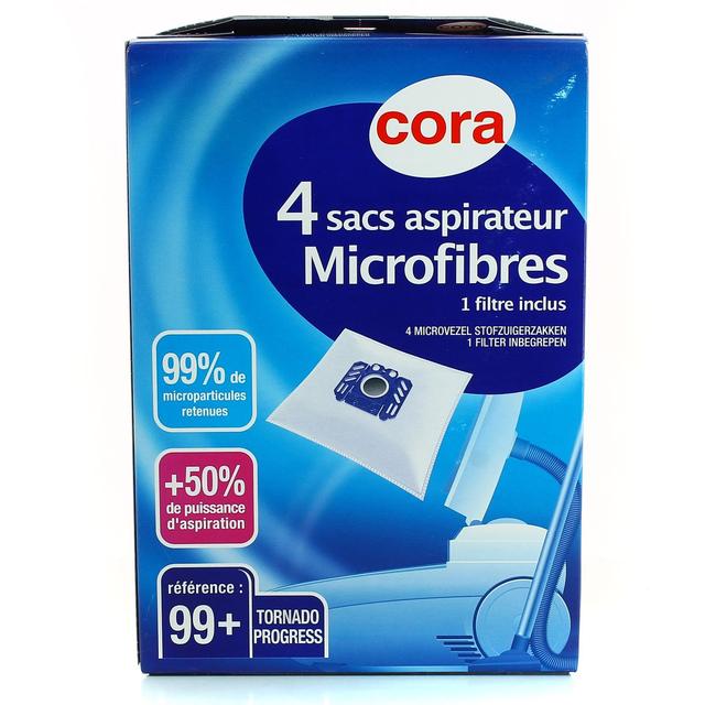 3257982204545 - Cora - Sacs aspirateur microfibres 99+- Tornado, Progress