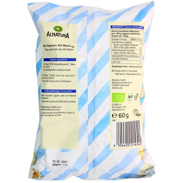 4104420214545 - Alnatura - Pop-corn bio au sel marin