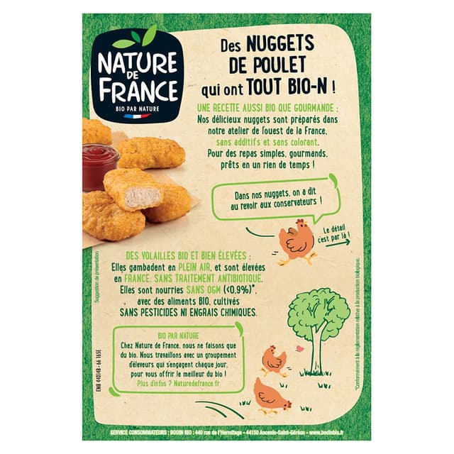 3422210436245 - Nature De France - Nuggets de Poulet Bio