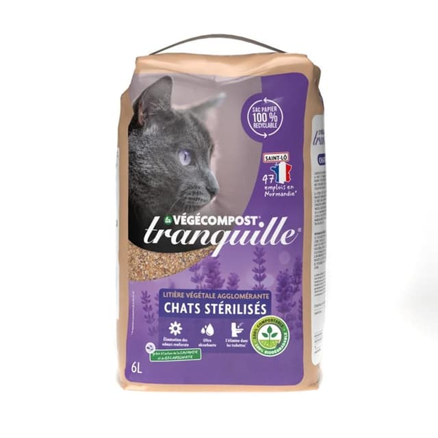 3760060017345 - Tranquille - Litière Végécompost Agglomérante pour Chat