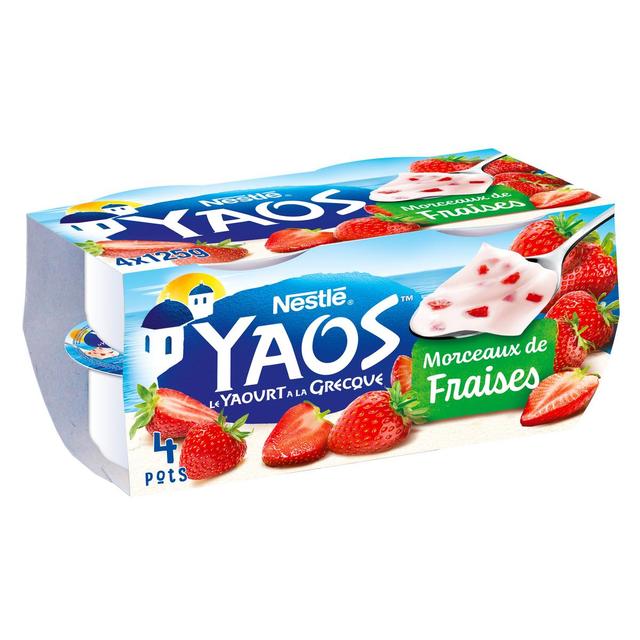 3023290048245 - Yaos - Yaourt à la Grecque aux morceaux de fraise