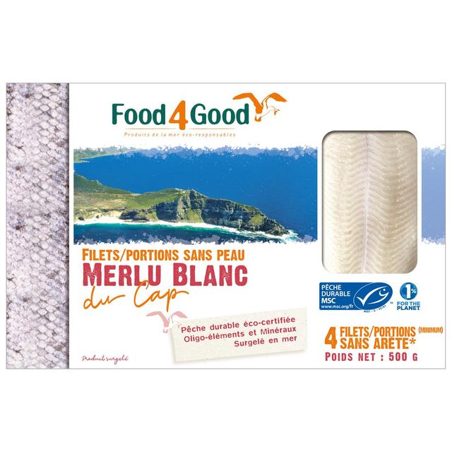 3426434000046 - Food4Good - Portions de Merlu Blanc du Cap MSC sans peau