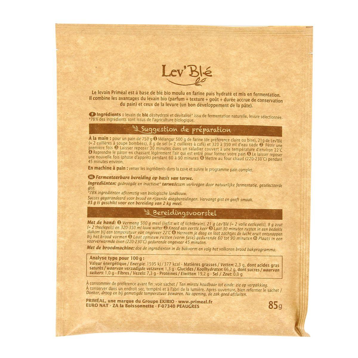 3380380070846 - Priméal - Lev' blé (levain) 