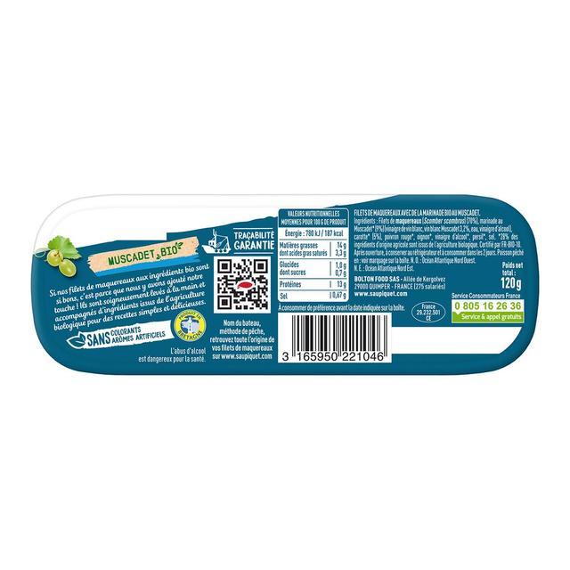 3165950221046 - Saupiquet - Filets de Maqueraux au Muscadet Bio