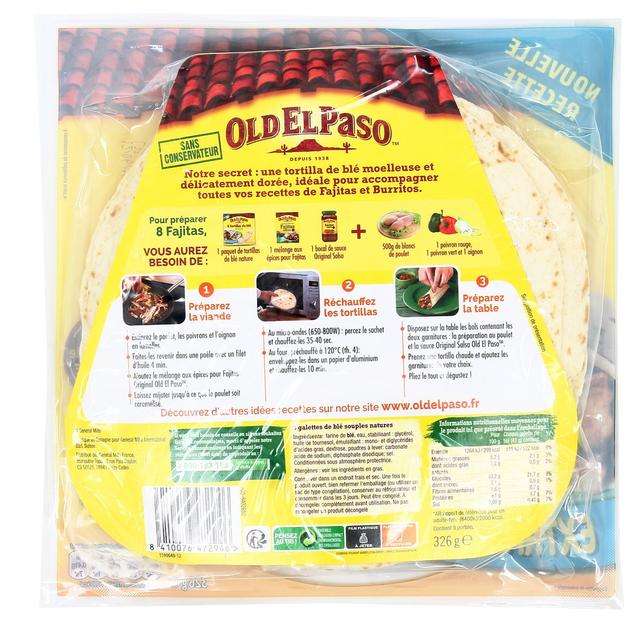 8410076472946 - Old el Paso - 8 galettes tortillas de blé nature