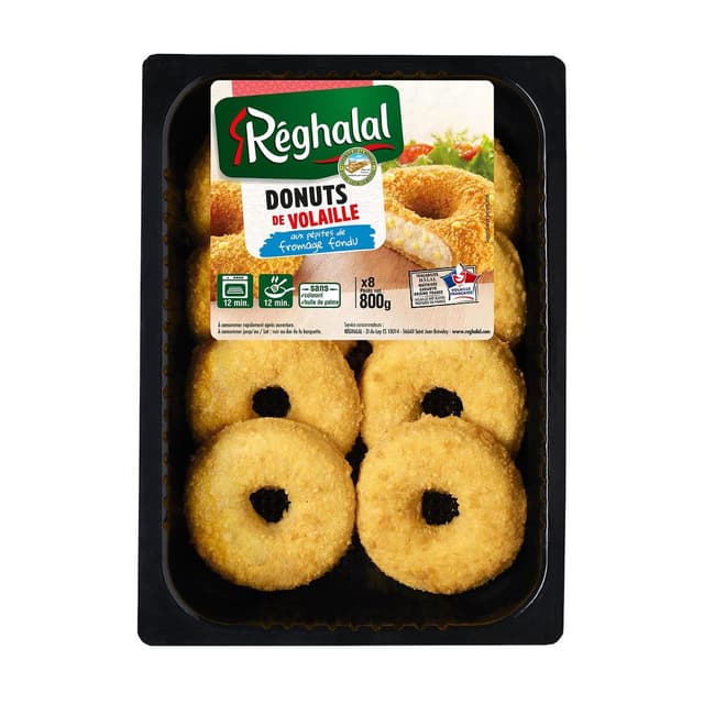 3378740004846 - Reghalal - Donut de Volaille aux Pépites de Fromage Fondues - Halal