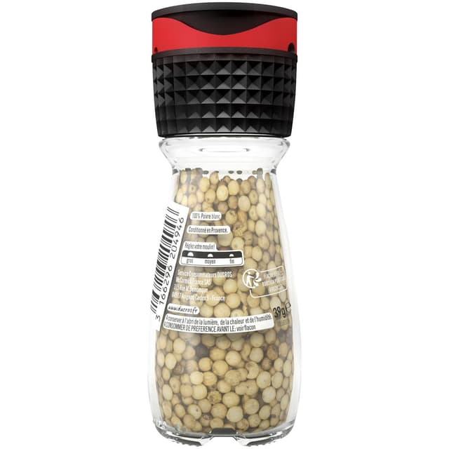3166296204946 - Ducros - Moulin poivre blanc