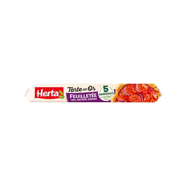 3154230817246 - Herta - Pâte Feuilletée -30% de matière grasse, Tarte en Or