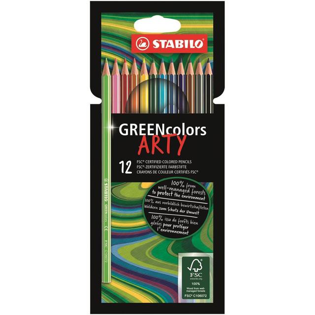 4006381547246 - Stabilo - 12 crayons de coloriage FSC greencolor Arty
