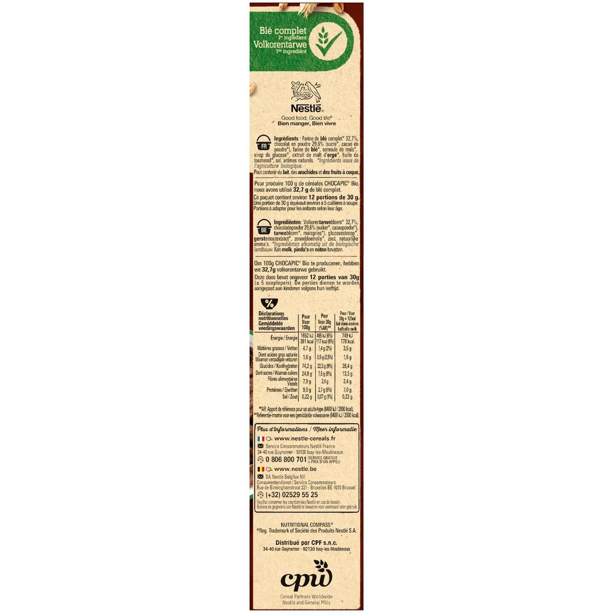 7613036669146 - Chocapic - Céréales au Chocolat BIO Chocapic 