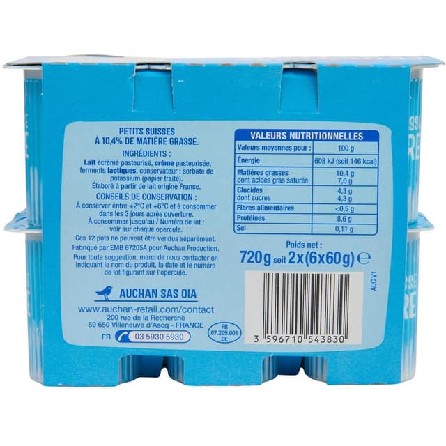 3254560269446 - Auchan - Petit-suisse 9.2%mg