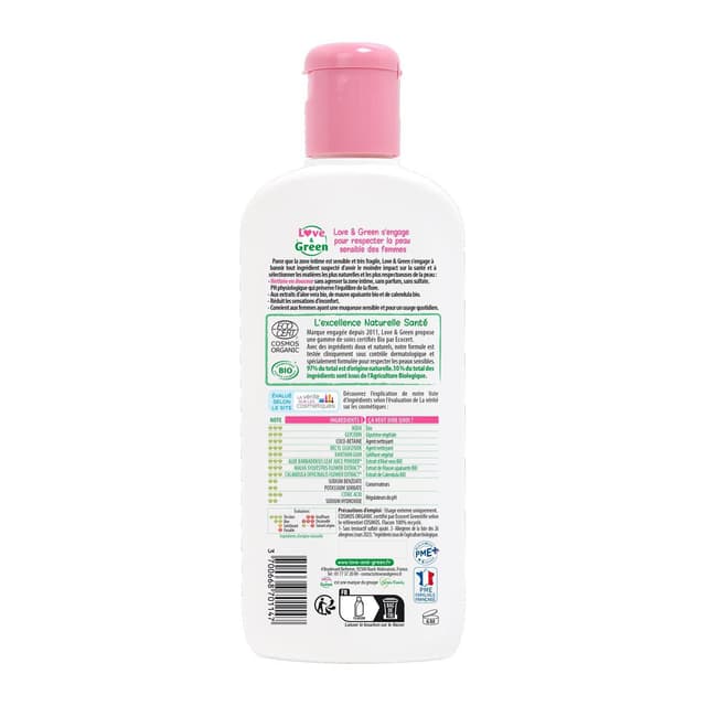 3700668701147 - Love & Green - Gel lavant intime apaisant à l'extrait d'aloe vera bio