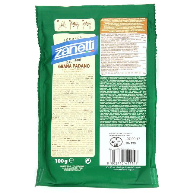 8002710411147 - Zanetti - Grana Padano râpé D.O.P