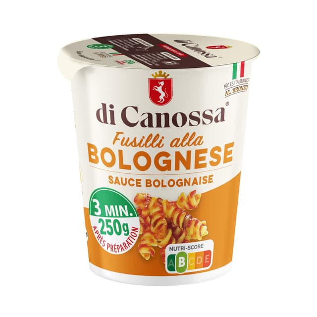 8058669801447 - Di Canossa - Fusilli Sauce Bolognaise en cup - Fusilli alla Bolognese