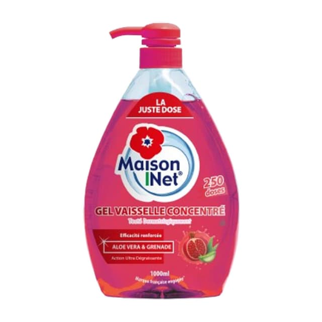 3760216984347 - Maison Net - Gel Vaisselle Aloé Grenade 