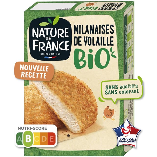 3422210447647 - Nature De France - Escalopes de Volaille à la Milanaise Bio