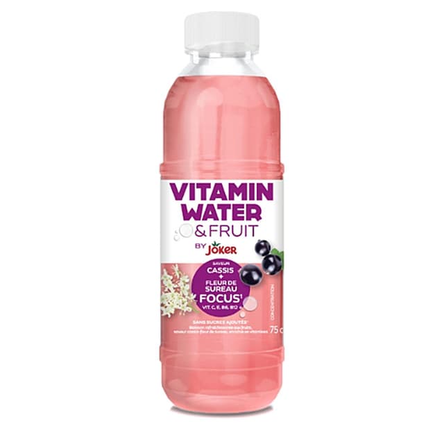 3123349018547 - Joker Vitamin Water & Fruit - Eau aromatisée cassis fleur de sureau