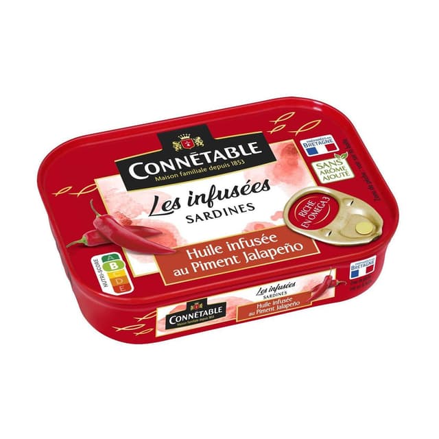 3263670798647 - Connetable - Sardines à l'Huile Infusée au Piment Jalapeno