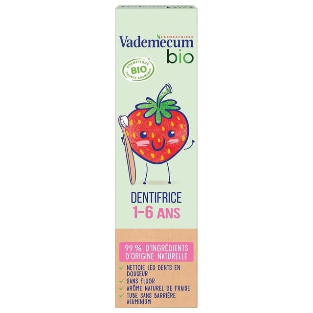 4068883000148 - Vademecum - Dentifrice fraise bio 