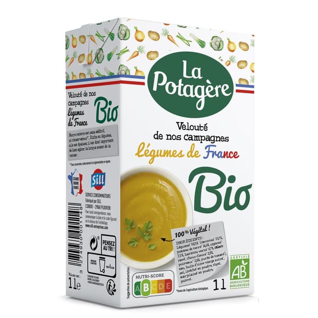 3274930001148 - La Potagère - Soupe Velouté de nos campagnes Bio- Légumes de France