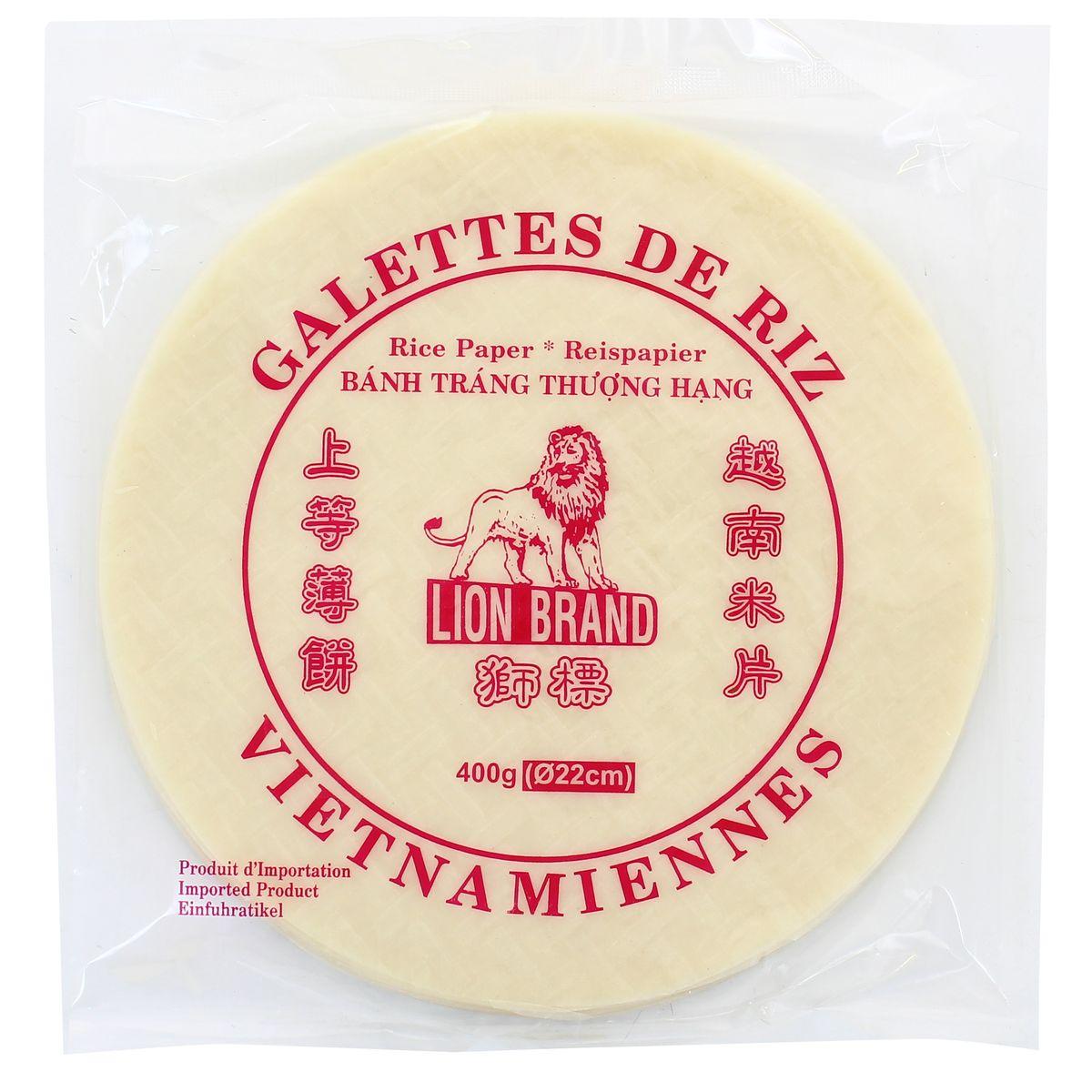 Lion Brand - Galettes de riz vietnamiennes 22cm
