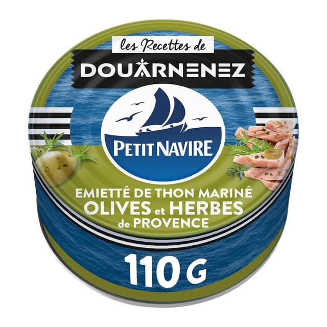 3019089045748 - Petit Navire - Émietté de thon mariné aux olives et herbes de Provence