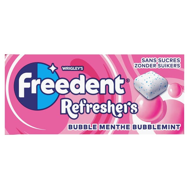 4009900546348 - Freedent - Refreshers Chewing-gum Menthe sans sucres bubble