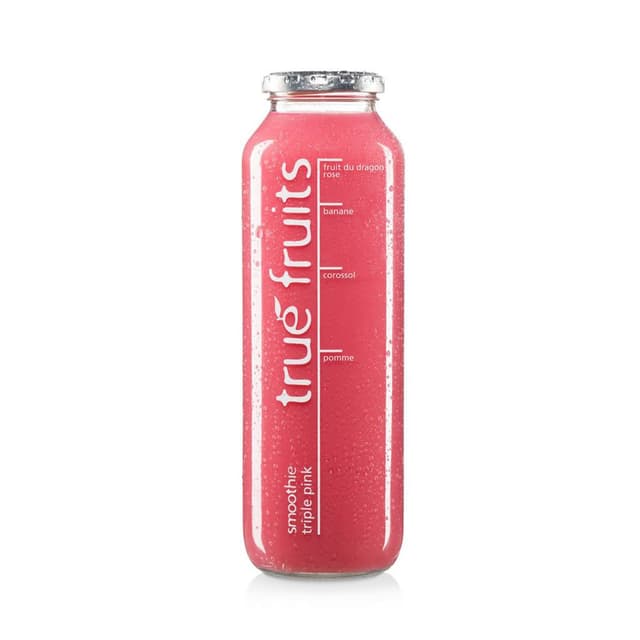 4260122392049 - true fruits - Smoothie Pink au fruit du dragon rose et corossol