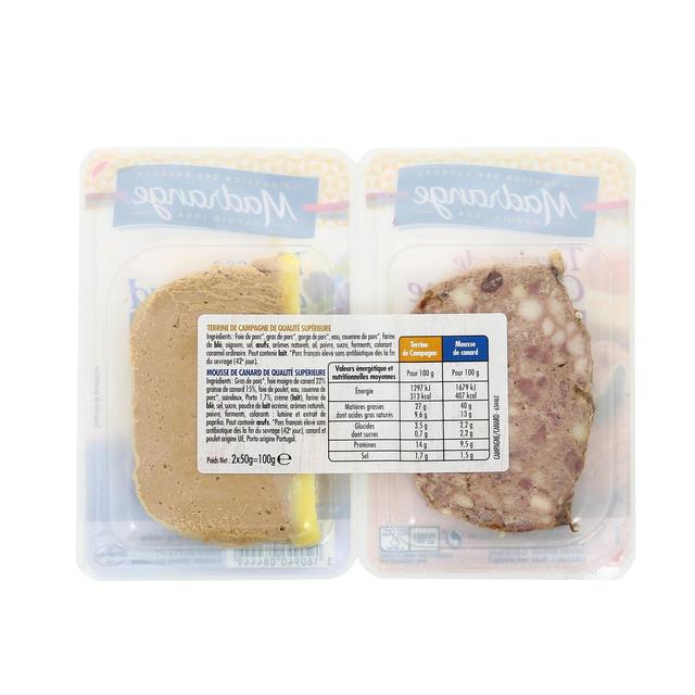 3180940084449 - Madrange - Duo Terrine campagne et Mousse de canard