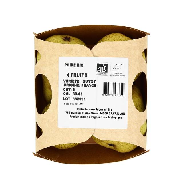 3760074472185 - Les Paysans Bio - Poire Guyot Bio